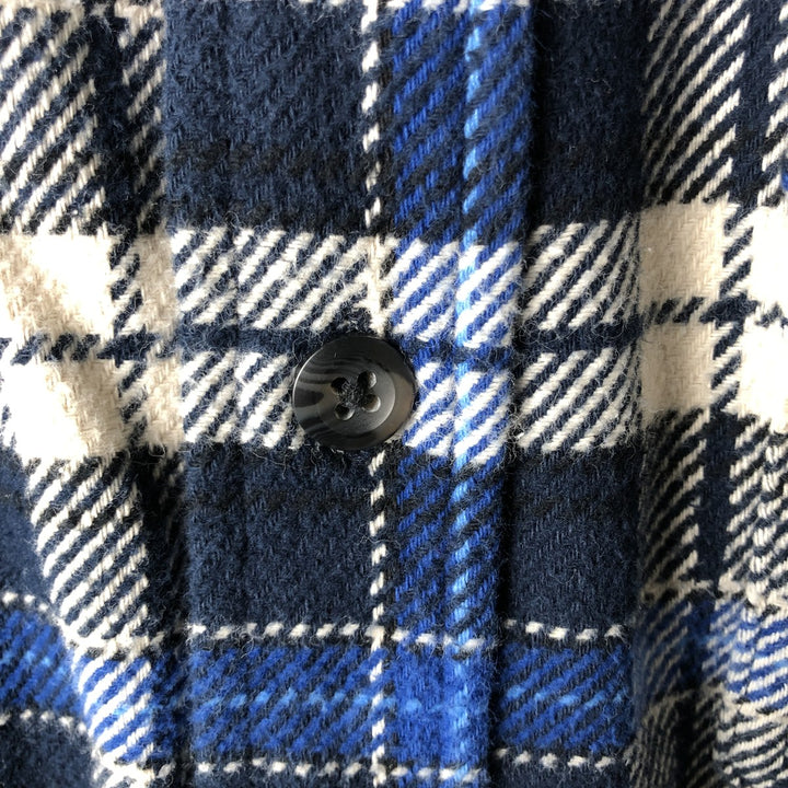 ORVIS Long Sleeve Flannel Check Shirt, Men's XL Size cotton blue type Vintage Second Hand