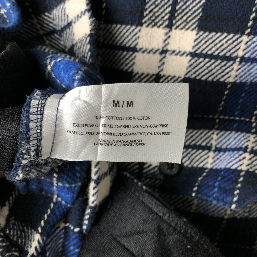ORVIS Long Sleeve Flannel Check Shirt, Men's Size M cotton blue type Vintage Second Hand