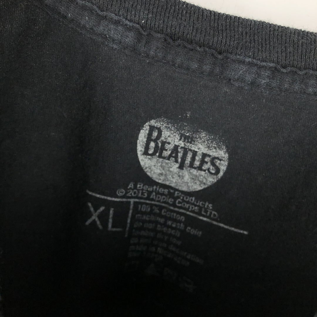 THE BEATLES Band T-shirt, Band T, Men's XL size cotton black type Vintage Second Hand