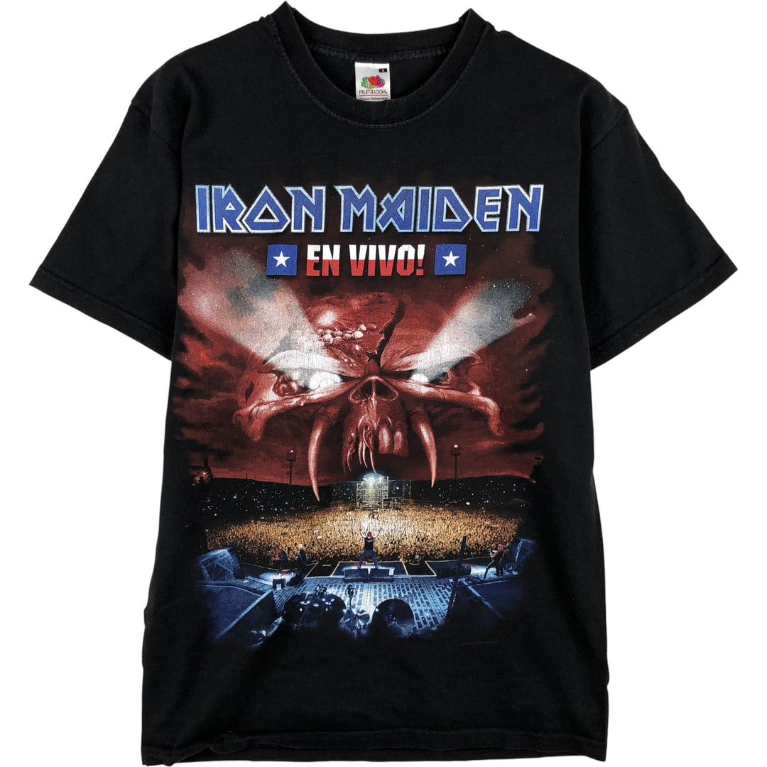 Fruit of the Loom Iron Maiden Band T-shirt, size S for men cotton black type Vintage Second Hand