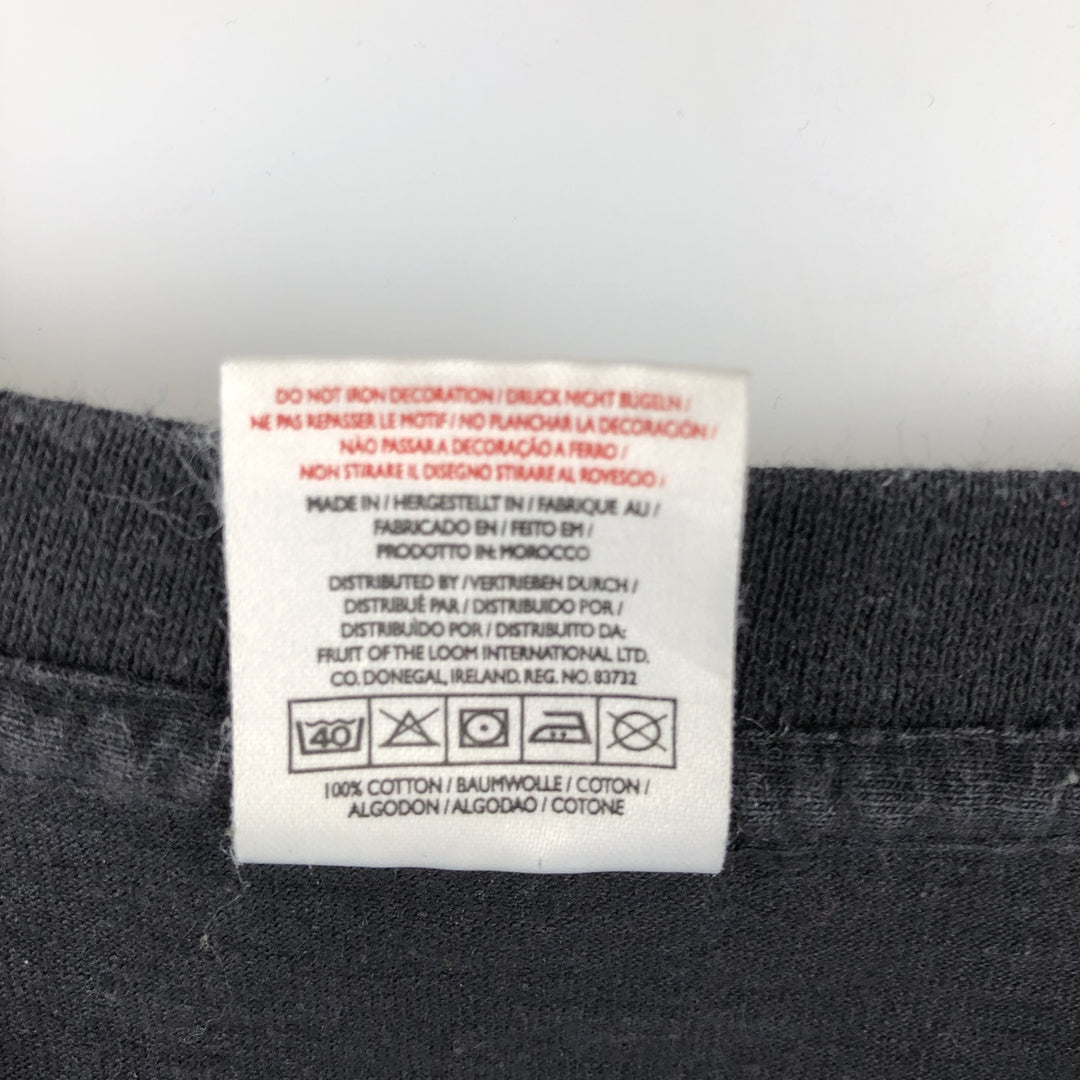 Fruit of the Loom Iron Maiden Band T-shirt, size S for men cotton black type Vintage Second Hand