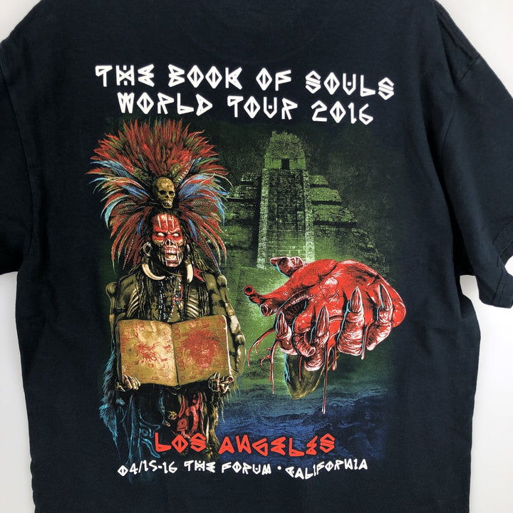 Gildan Iron Maiden Band T-Shirt, Men's L Size cotton black type Vintage Second Hand