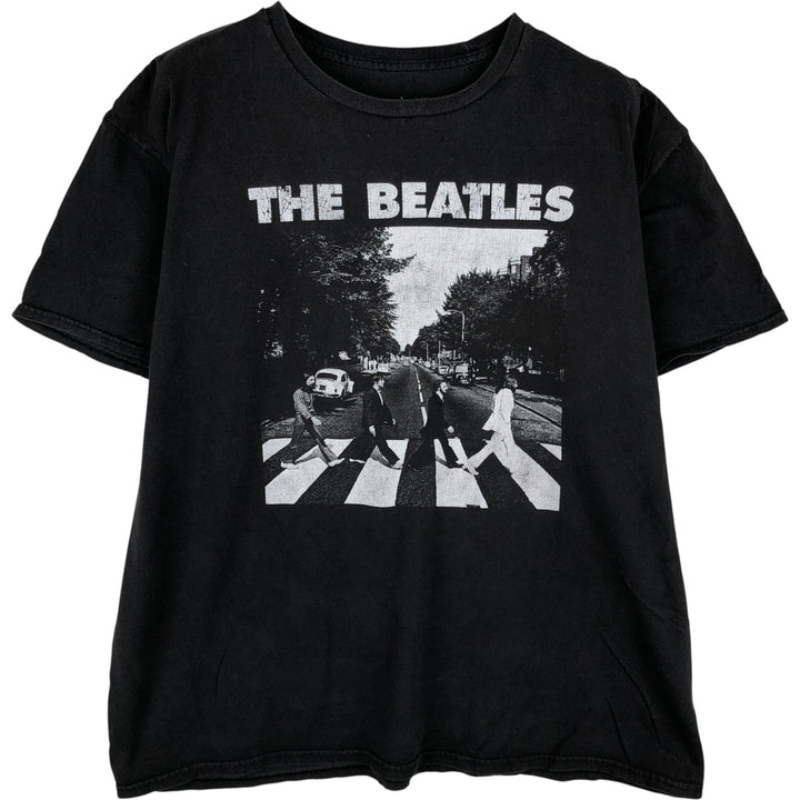 THE BEATLES Band T-shirt, Band T, Men's XL size cotton black type Vintage Second Hand