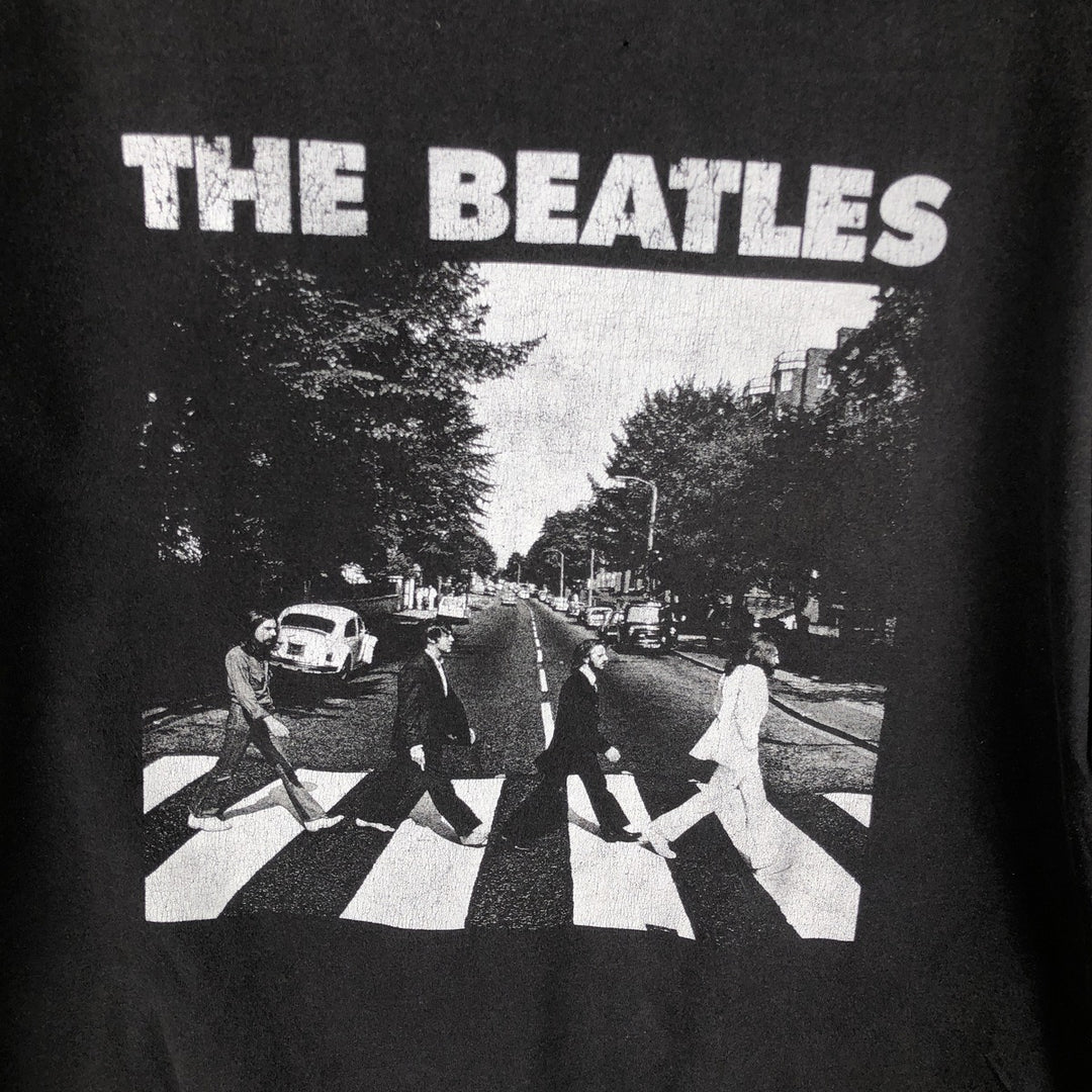 THE BEATLES Band T-shirt, Band T, Men's XL size cotton black type Vintage Second Hand
