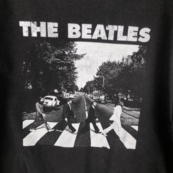 THE BEATLES Band T-shirt, Band T, Men's XL size cotton black type Vintage Second Hand