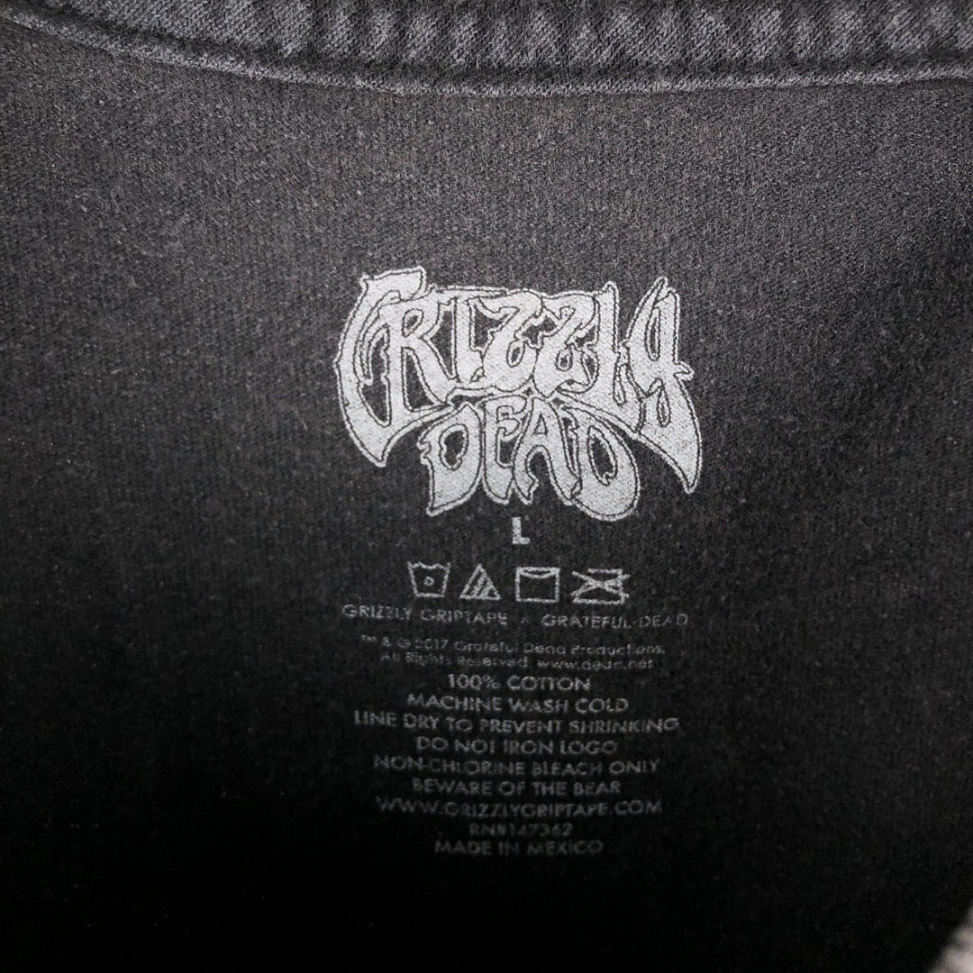 Grizzly Griptape Grateful Dead Band T-Shirt, Men's Size Large cotton gray type Vintage Second Hand