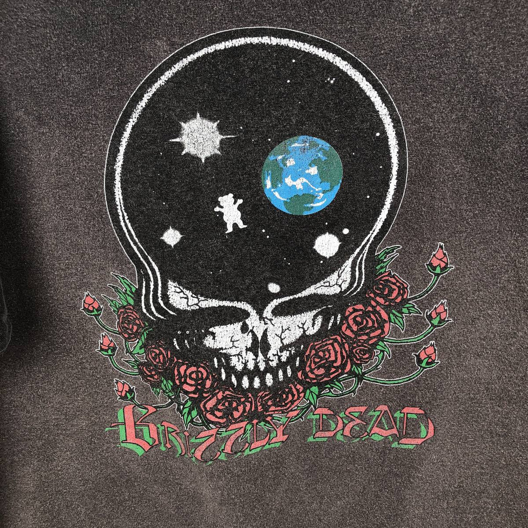 Grizzly Griptape Grateful Dead Band T-Shirt, Men's Size Large cotton gray type Vintage Second Hand