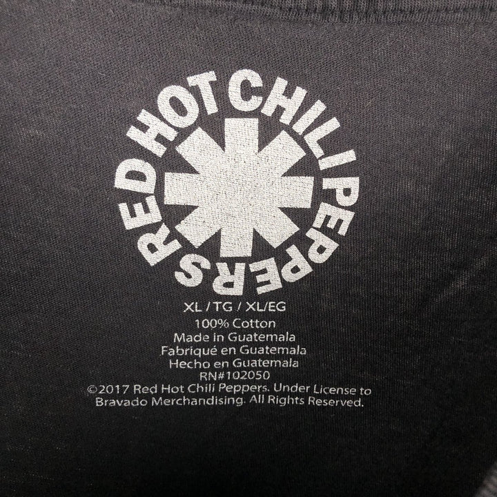 RED HOT CHILI PEPPERS Red Hot Chili Peppers Band T-shirt Band T Men's XL equivalent cotton black type Vintage Second Hand