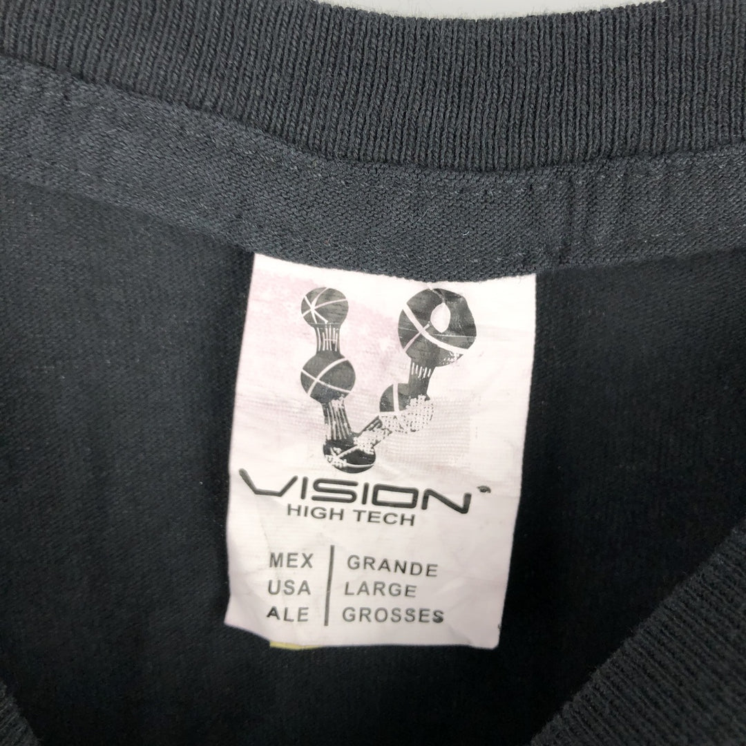VISION KISS Band T-Shirt, Men's Size L cotton black type Vintage Second Hand