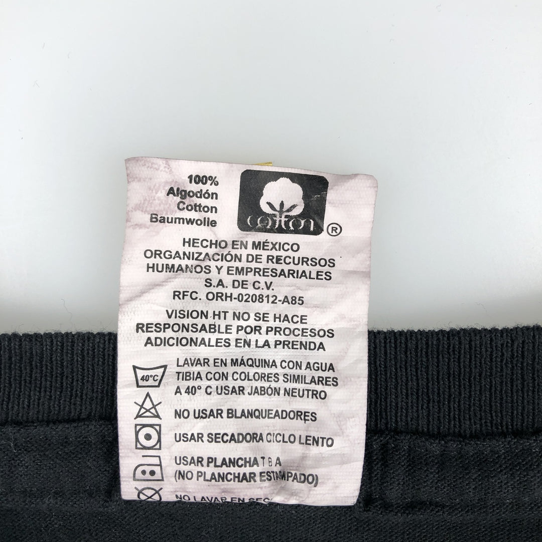 VISION KISS Band T-Shirt, Men's Size L cotton black type Vintage Second Hand