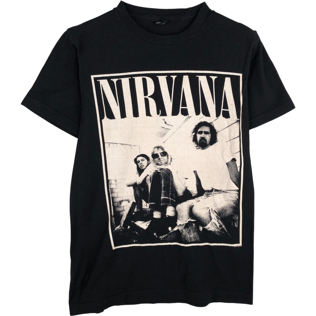 tultex NIRVANA band T-shirt, men's size S cotton black type Vintage Second Hand