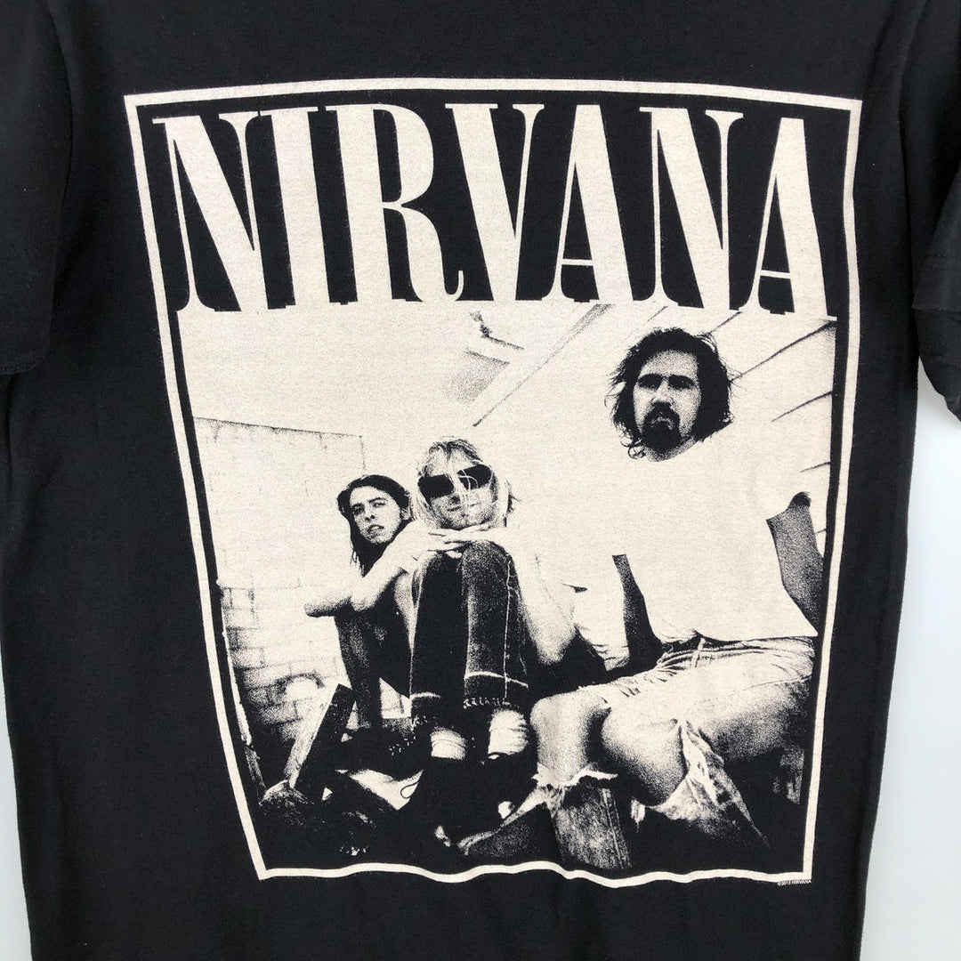 tultex NIRVANA band T-shirt, men's size S cotton black type Vintage Second Hand