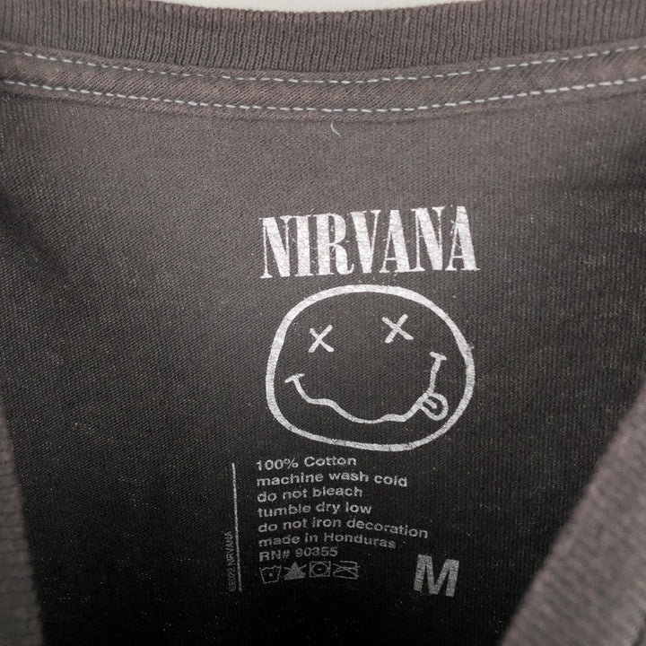 NIRVANA Nirvana Band T-shirt, Band T, Men's M size cotton Charcoal Vintage Second Hand