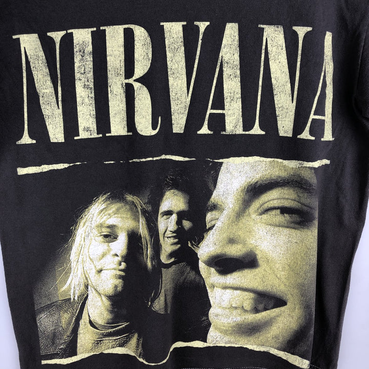 NIRVANA Nirvana Band T-shirt, Band T, Men's M size cotton Charcoal Vintage Second Hand