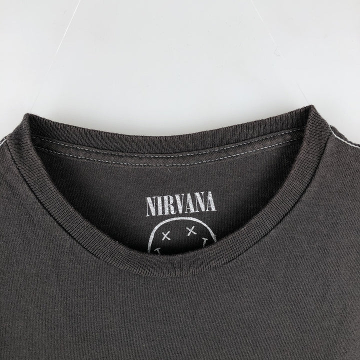 NIRVANA Nirvana Band T-shirt, Band T, Men's M size cotton Charcoal Vintage Second Hand