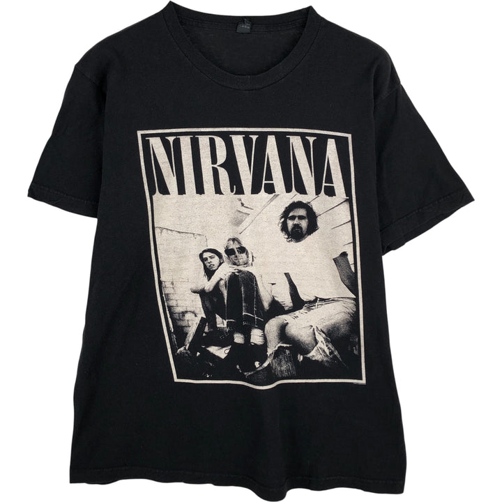TULTEX NIRVANA Nirvana Band T-shirt, Men's M size cotton black type Vintage Second Hand