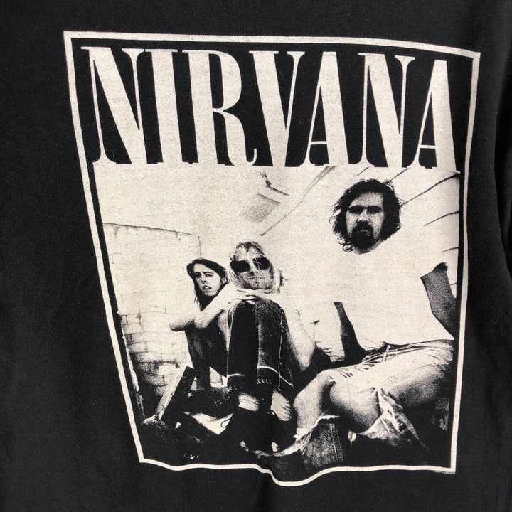 TULTEX NIRVANA Nirvana Band T-shirt, Men's M size cotton black type Vintage Second Hand