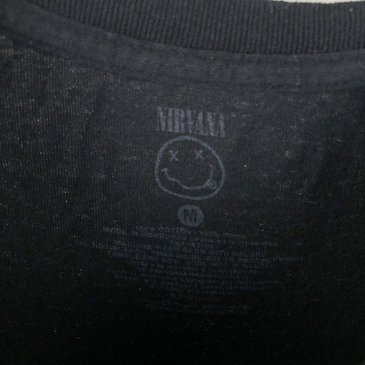 NIRVANA Nirvana Band T-shirt, Band T, Men's M size cotton black type Vintage Second Hand