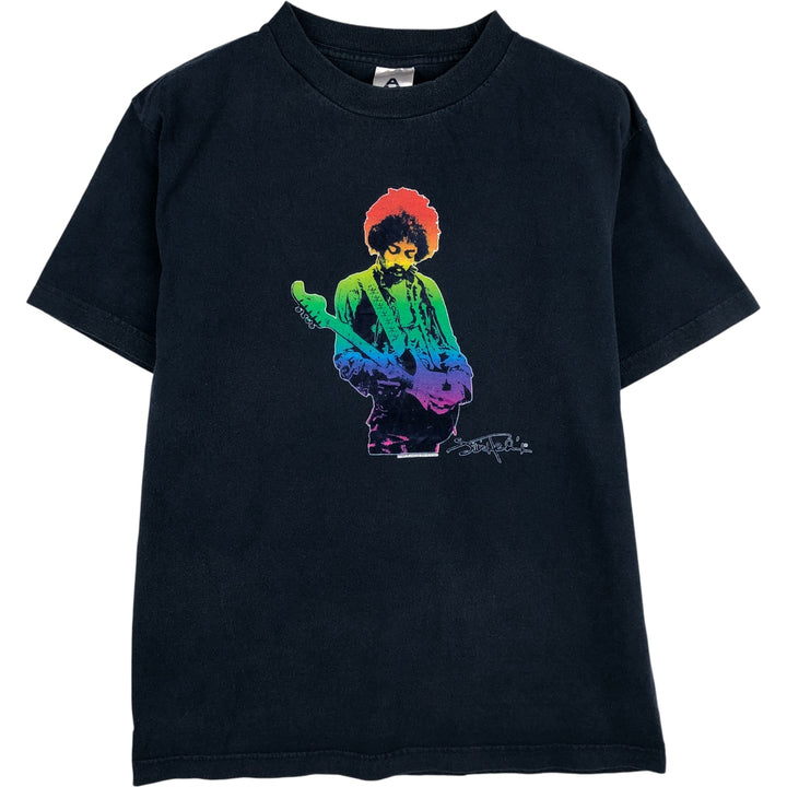 ALSTYLE APPAREL and ACTIVE WEAR JIMI HENDRIX Band T-Shirt, Men's Medium cotton navy blue type Vintage Second Hand