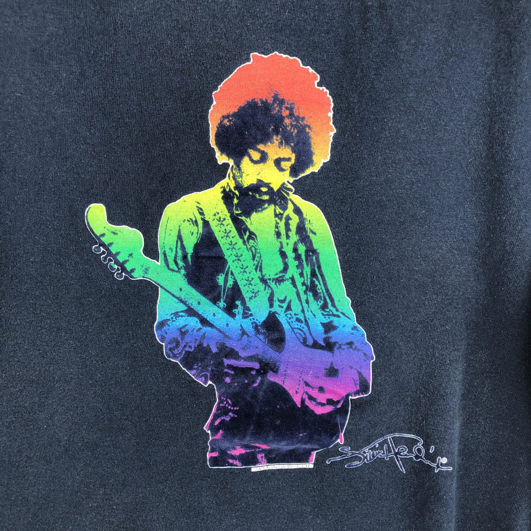 ALSTYLE APPAREL and ACTIVE WEAR JIMI HENDRIX Band T-Shirt, Men's Medium cotton navy blue type Vintage Second Hand