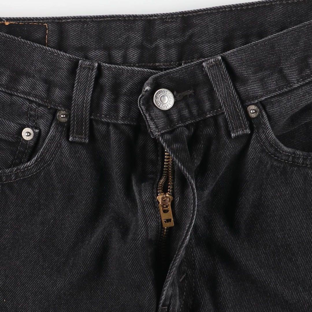 Levi's 505 Black Denim Tapered Denim Pants for Men, W32 equivalent cotton black type Vintage Second Hand
