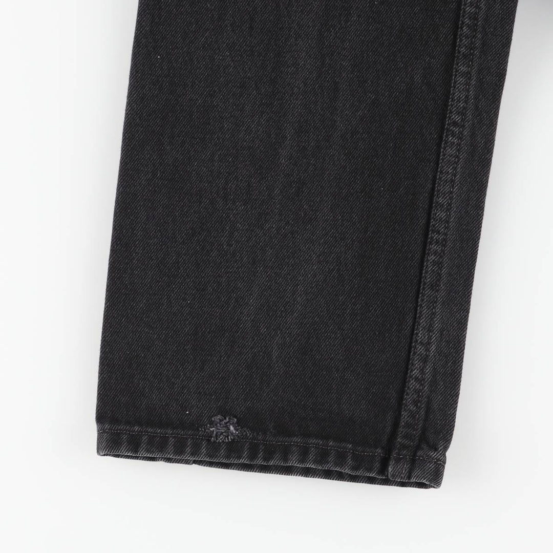 Levi's 505 Black Denim Tapered Denim Pants for Men, W32 equivalent cotton black type Vintage Second Hand