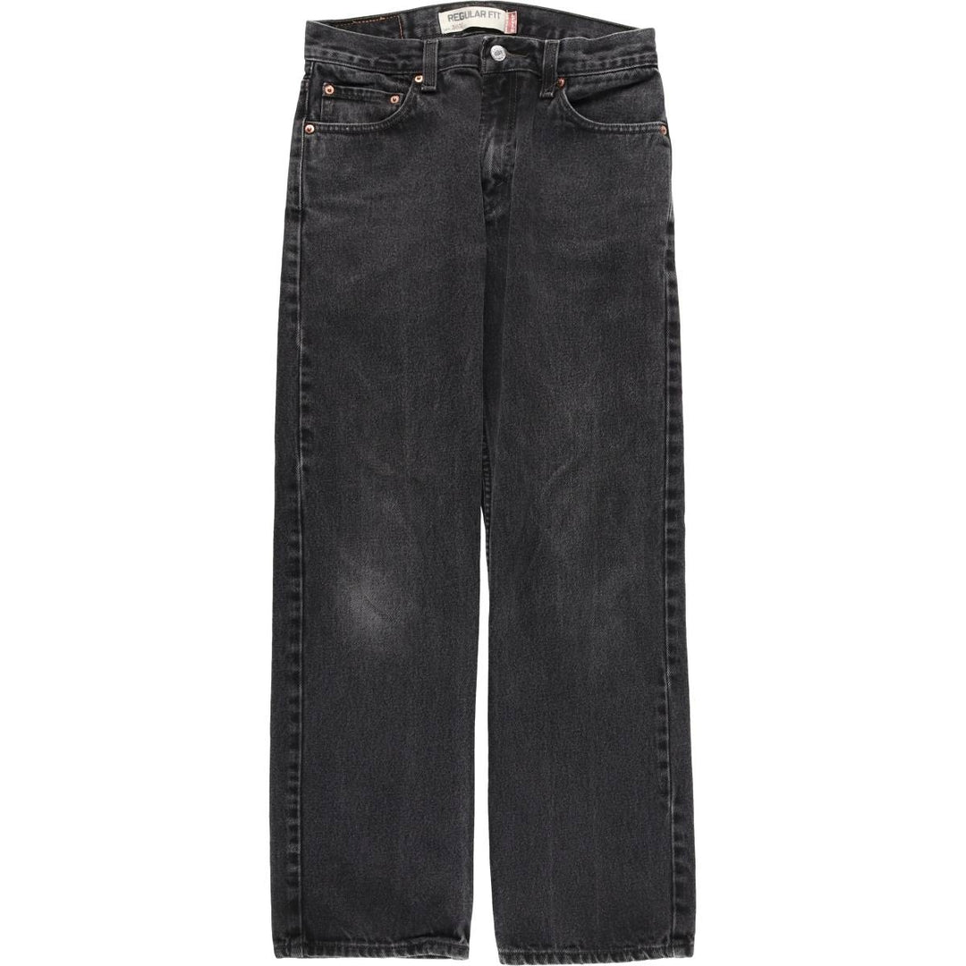 Levi's 505 Regular Fit Tapered Denim Pants, Black, Men's, Size W30 cotton black type Vintage Second Hand