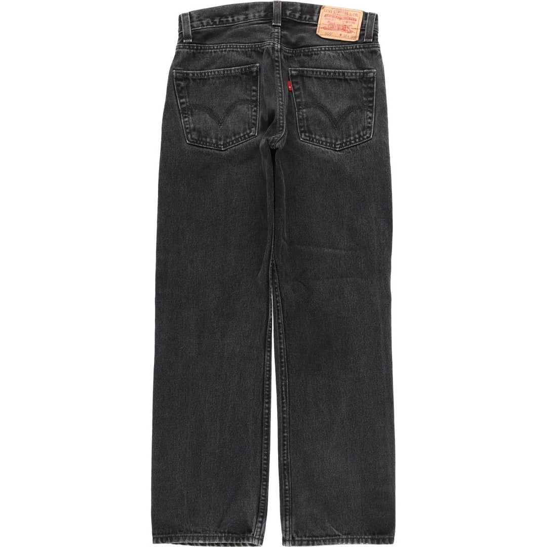 Levi's 505 Regular Fit Tapered Denim Pants, Black, Men's, Size W30 cotton black type Vintage Second Hand