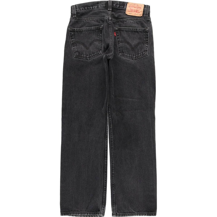 Levi's 505 Regular Fit Tapered Denim Pants, Black, Men's, Size W30 cotton black type Vintage Second Hand