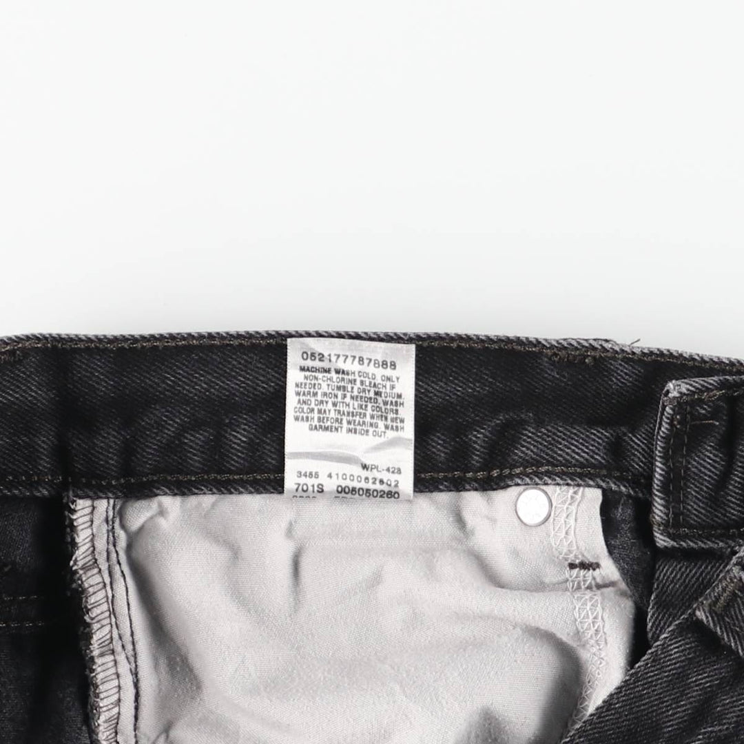 Levi's 505 Regular Fit Tapered Denim Pants, Black, Men's, Size W30 cotton black type Vintage Second Hand
