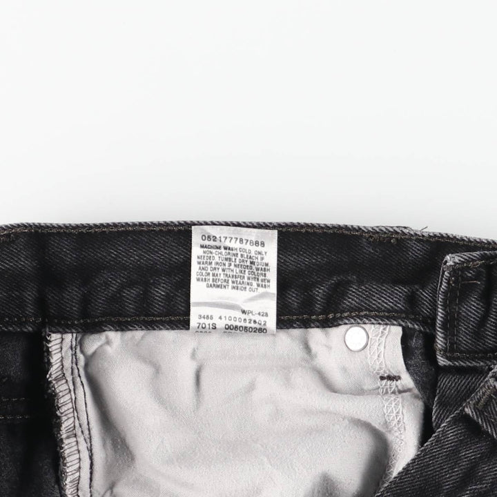 Levi's 505 Regular Fit Tapered Denim Pants, Black, Men's, Size W30 cotton black type Vintage Second Hand