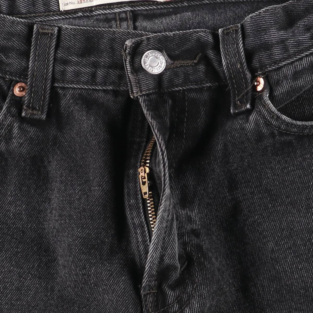 Levi's 505 Regular Fit Tapered Denim Pants, Black, Men's, Size W30 cotton black type Vintage Second Hand