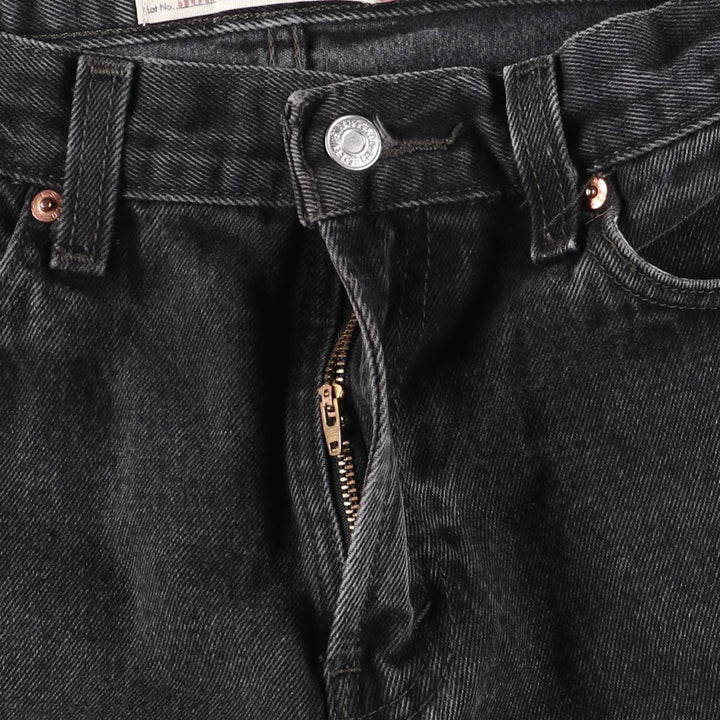 Levi's 505 Regular Fit Tapered Denim Pants, Black, Men's, Size W30 cotton black type Vintage Second Hand