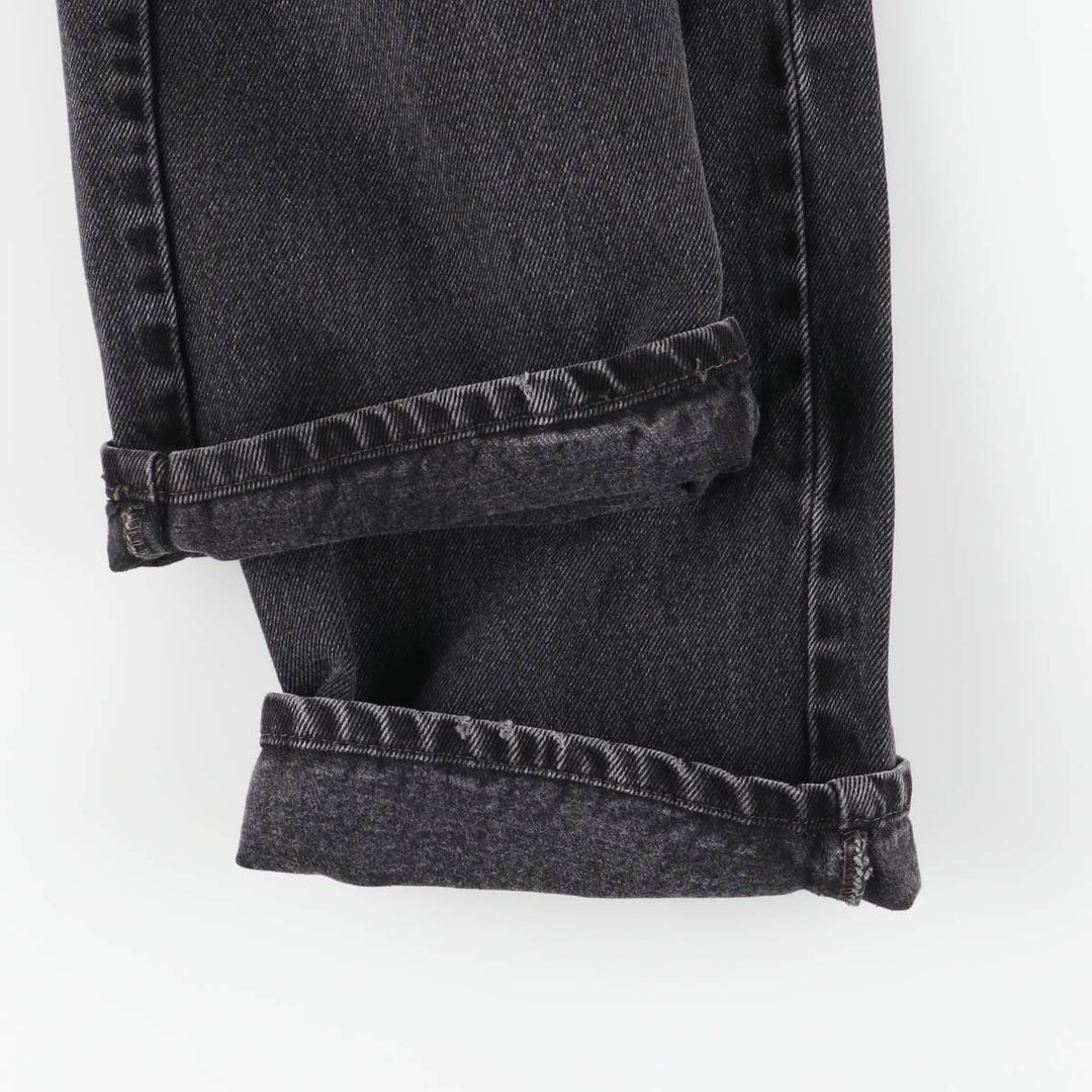 Levi's 505 Regular Fit Tapered Denim Pants, Black, Men's, Size W30 cotton black type Vintage Second Hand