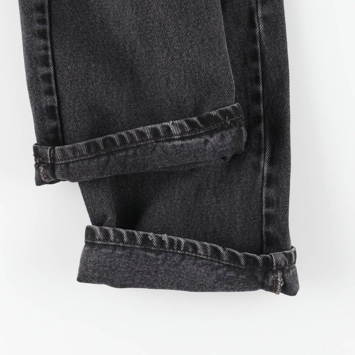 Levi's 505 Regular Fit Tapered Denim Pants, Black, Men's, Size W30 cotton black type Vintage Second Hand
