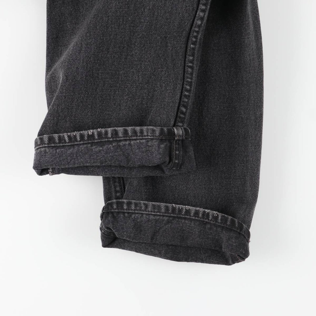 Levi's 505 Regular Fit Tapered Denim Pants, Black, Men's, Size W30 cotton black type Vintage Second Hand