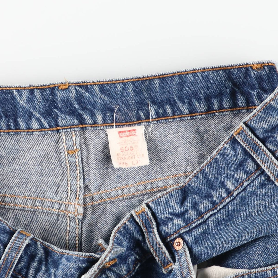 90'S Levi's 40505-0215 Regular Fit Straight Leg Tapered Denim Pants with Orange Tab, Men's Size 34 cotton blue type Vintage Second Hand