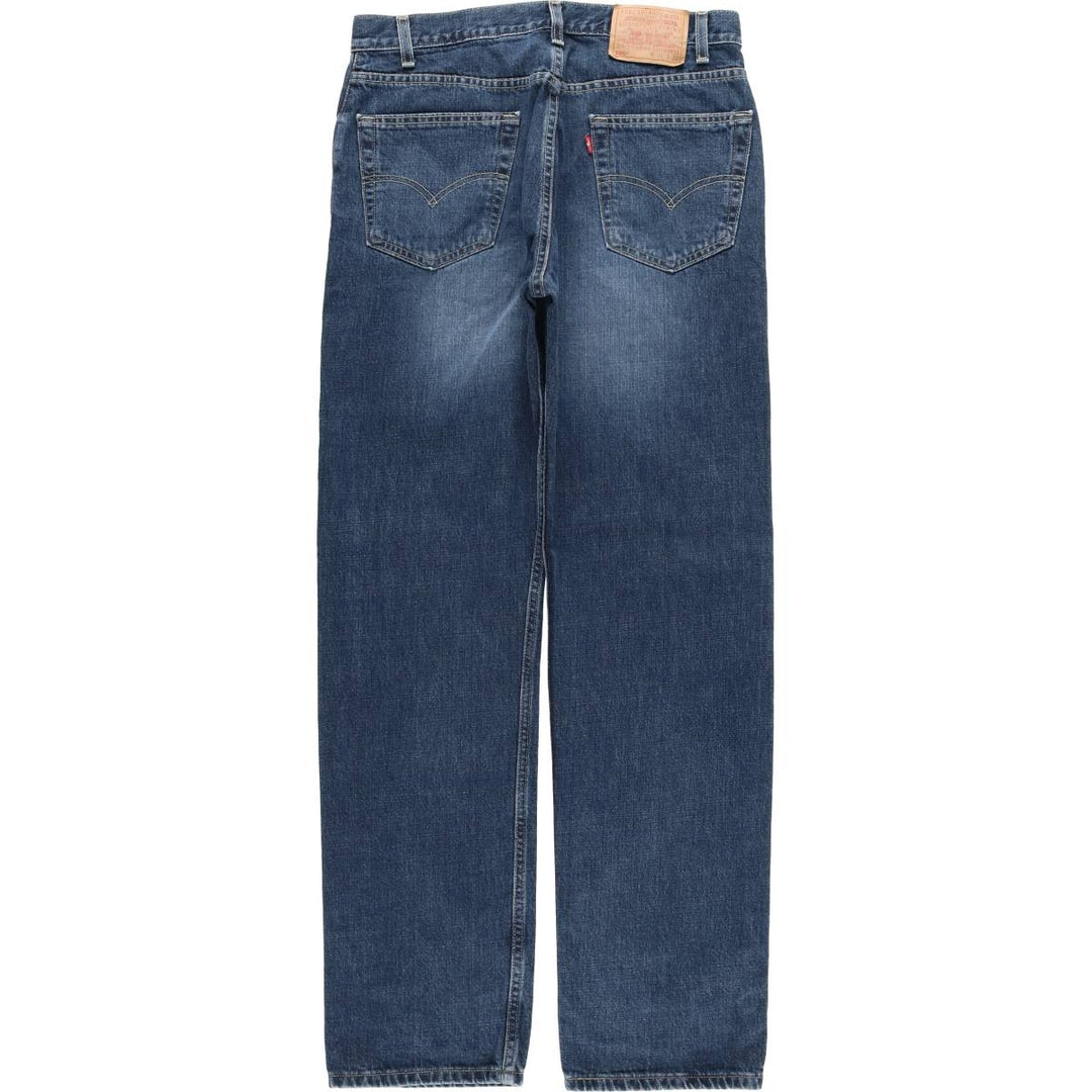 00'S Levi's 505 REGULAR FIT STRAIGHT LEG tapered denim pants for men, size w33 cotton blue type Vintage Second Hand