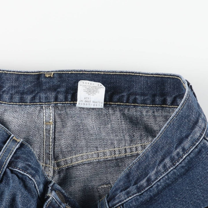 00'S Levi's 505 REGULAR FIT STRAIGHT LEG tapered denim pants for men, size w33 cotton blue type Vintage Second Hand
