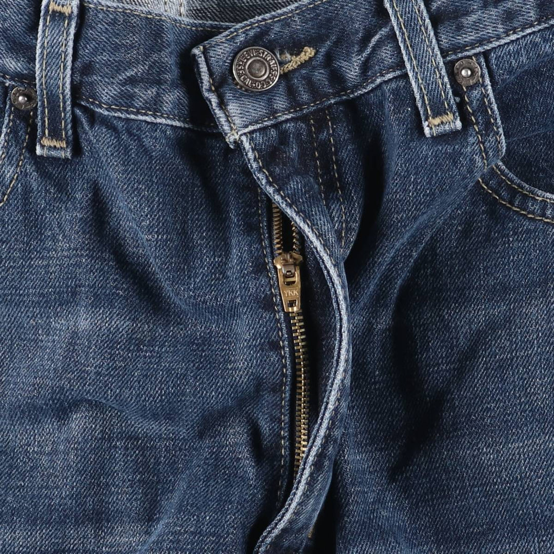 00'S Levi's 505 REGULAR FIT STRAIGHT LEG tapered denim pants for men, size w33 cotton blue type Vintage Second Hand