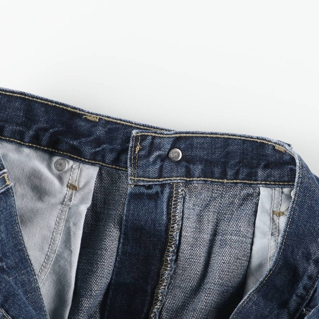 00'S Levi's 505 REGULAR FIT STRAIGHT LEG tapered denim pants for men, size w33 cotton blue type Vintage Second Hand