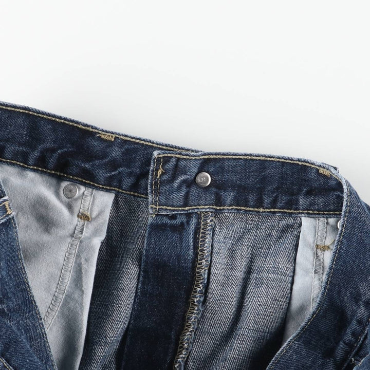 00'S Levi's 505 REGULAR FIT STRAIGHT LEG tapered denim pants for men, size w33 cotton blue type Vintage Second Hand