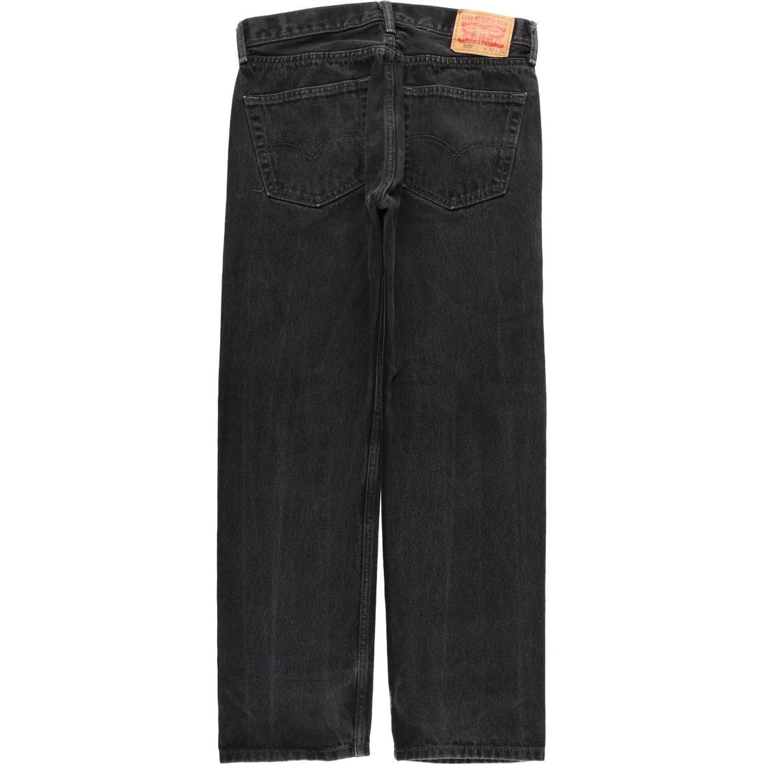 Levi's 505 Black Denim Tapered Denim Pants for Men, W32 equivalent cotton black type Vintage Second Hand