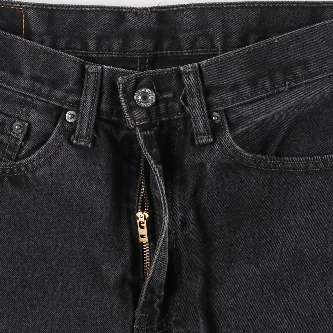 Levi's 505 Black Denim Tapered Denim Pants for Men, W32 equivalent cotton black type Vintage Second Hand