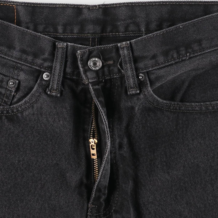Levi's 505 Black Denim Tapered Denim Pants for Men, W32 equivalent cotton black type Vintage Second Hand