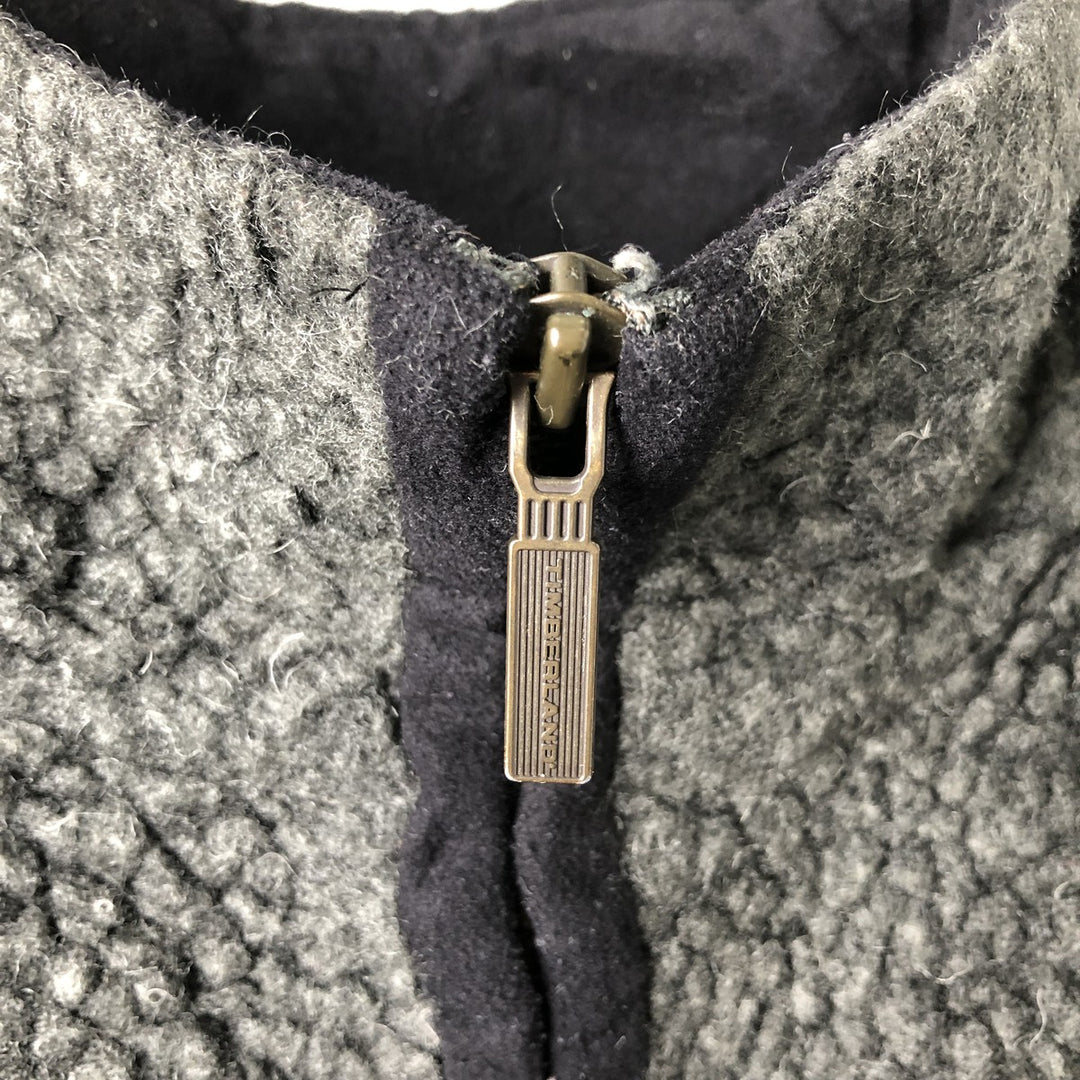 90s-00'S Timberland WEATHERGEAR Half-Zip Fleece Pullover, Men's Size Medium acrylic gray type Vintage Second Hand