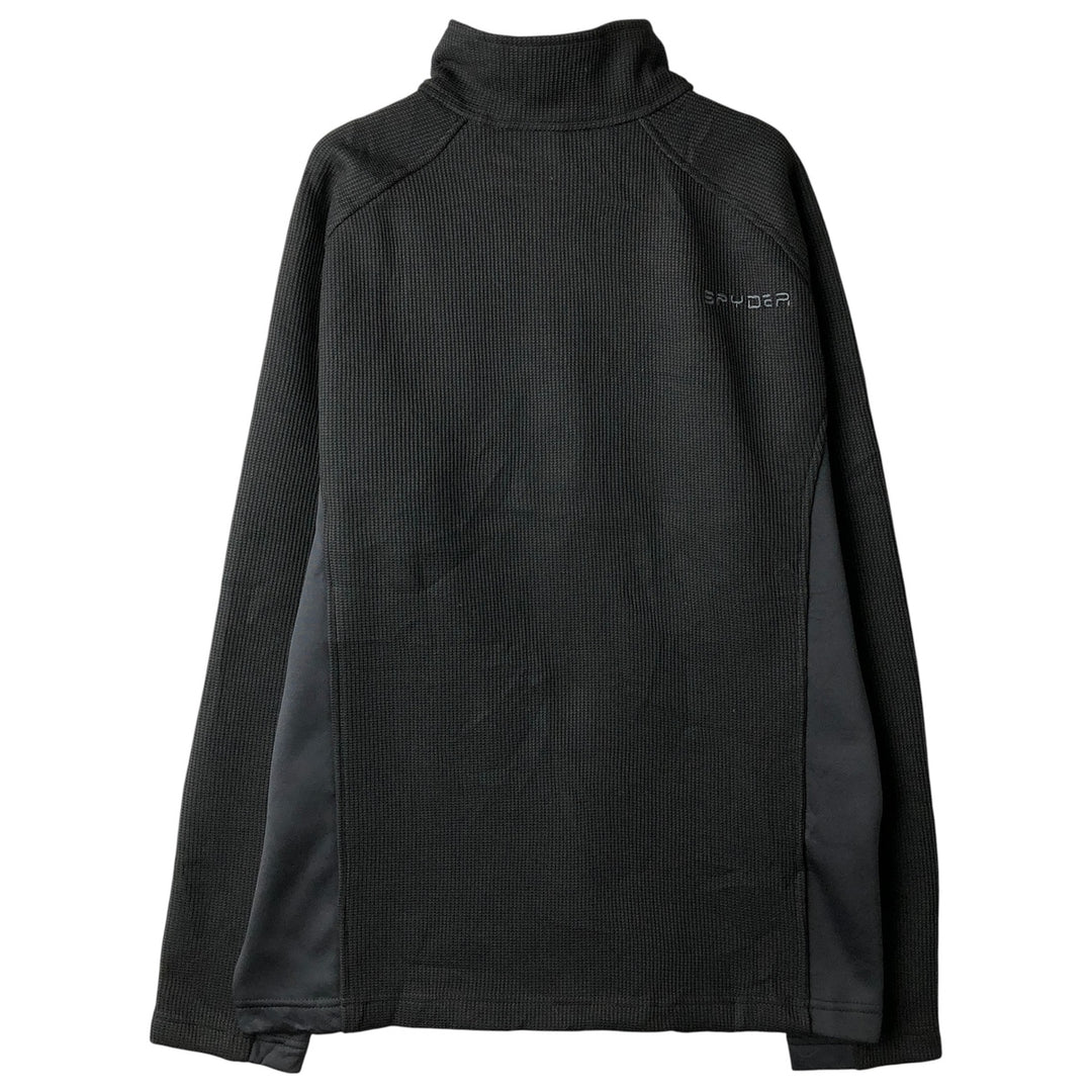 SPYDER Half Zip Zip-Up Jacket, Men's Size L polyester black type Vintage Second Hand