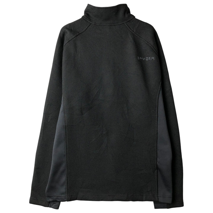 SPYDER Half Zip Zip-Up Jacket, Men's Size L polyester black type Vintage Second Hand