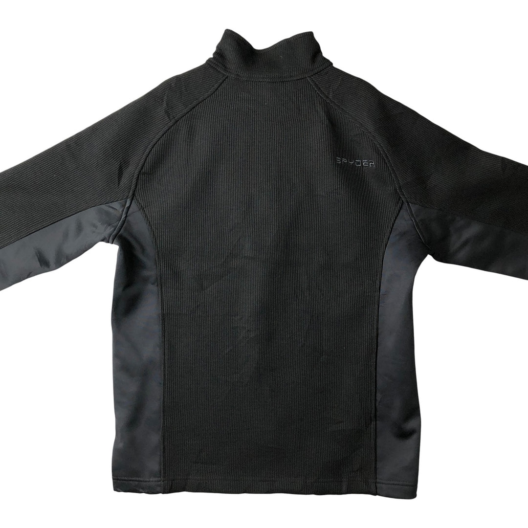 SPYDER Half Zip Zip-Up Jacket, Men's Size L polyester black type Vintage Second Hand
