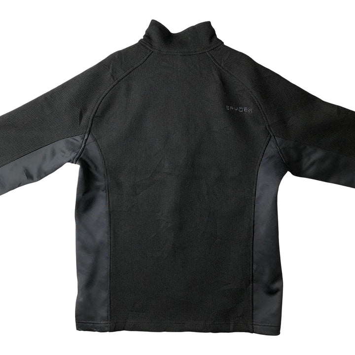 SPYDER Half Zip Zip-Up Jacket, Men's Size L polyester black type Vintage Second Hand